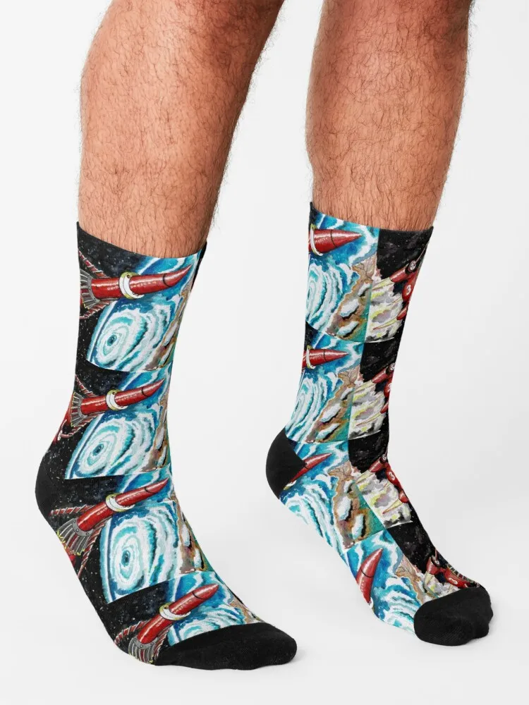 Thunderbird 3 from Thunderbirds Socks Socks Man Sport Funny Gift
