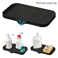 1PC Silicone Drain Rack, Kitchen Sink Sponge Tray, Easy to Clean, Suitable for Kitchen, Bathroom 1