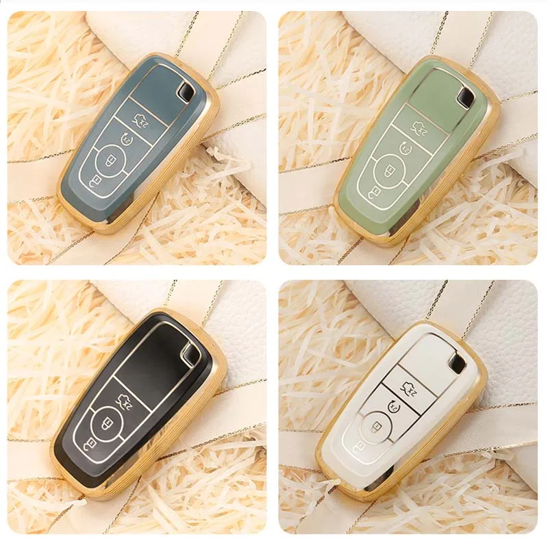 Copertura della cassa chiave a distanza dell'automobile di TPU per Ford Fusion Edge Mustang Explorer F150 F250 F350 Ecosport Protector Holder Shell Fob Keyless - S8c41aa08c80345669ed8dfb9a48a0719K