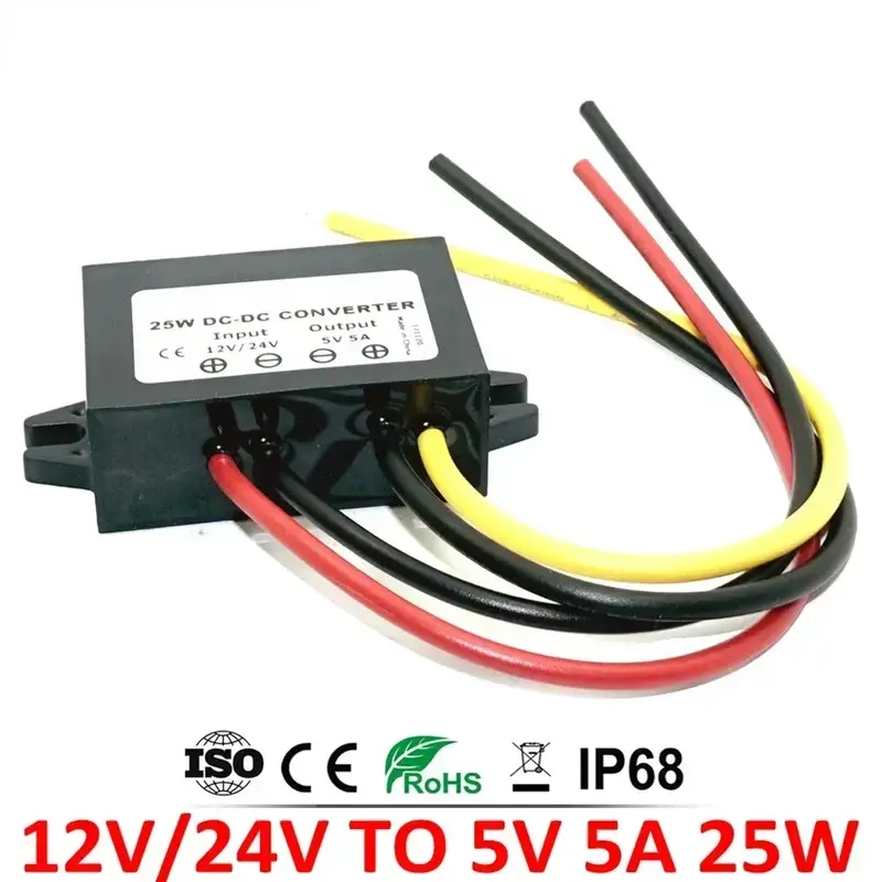 12V 24V to 5V 5A 3A 10A Step Down DC-DC Power Converter 8-36V Buck 5V Switching Voltage Power Supply 12Volt to 5Volt for Car LED - Image 7