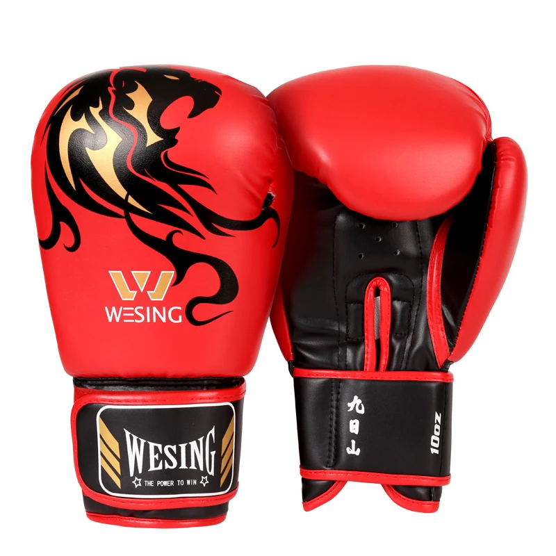 Wesing 8-16oz kids adult MMA Muay Thai boxing gloves wushu martial arts kickboxing training mitts equipment EO