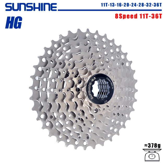 SUNSHINE Bicycle Cassette 8/9/10/11/12 Speed Mountain Bicycle Freewheel Bicycle Sprocket HyperGlide system For Shimano/SRAM 8 Speed 11T-36T