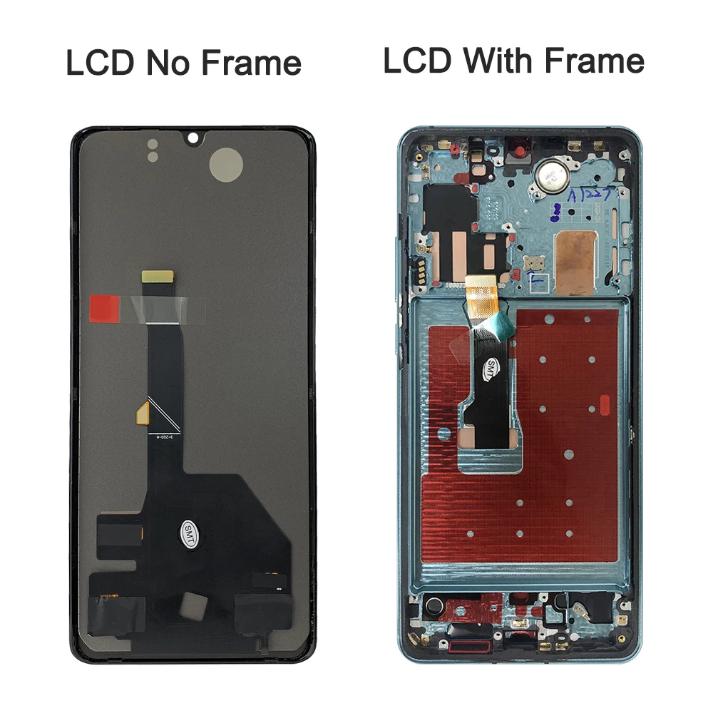 HW-02L LCD 디스플레이 터치 스크린 디지타이저 어셈블리 교체, 화웨이 6.47 인치 P30 프로, P30Pro VOG-L29 L09 AL00 L04 AL10
