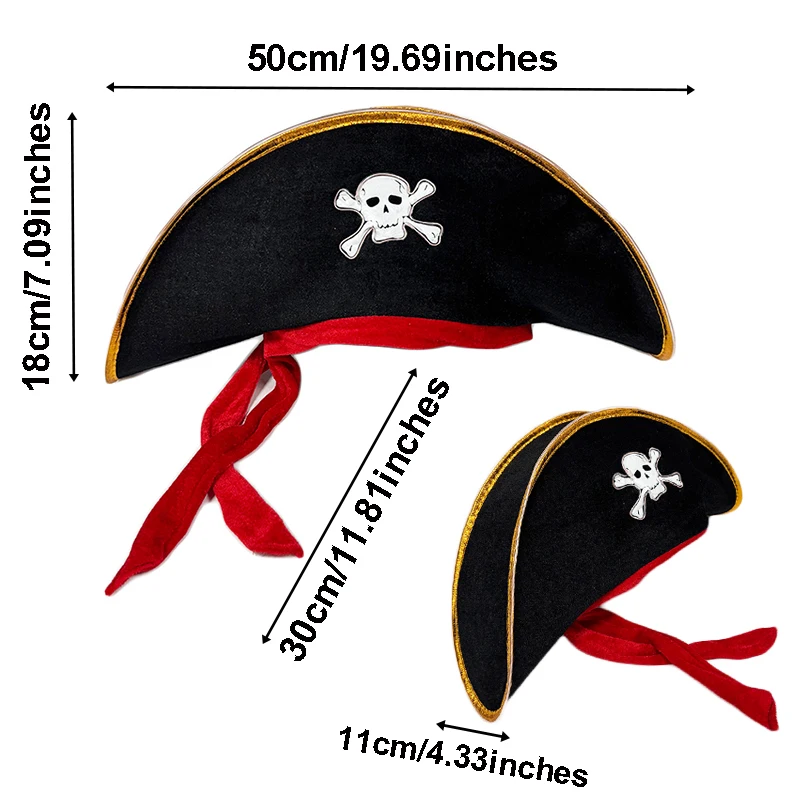 New Design Pirate Hats Ship Shaped Hats Costumes Cosplay hats Men Women Decor Headgear Hat Glow In The Dark