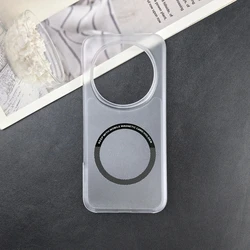 Sleek Matte Anti - Drop Magnetic Phone Case with Anti - Fingerprint Hard Back Cover - Honor Magic 7 (Transparent)