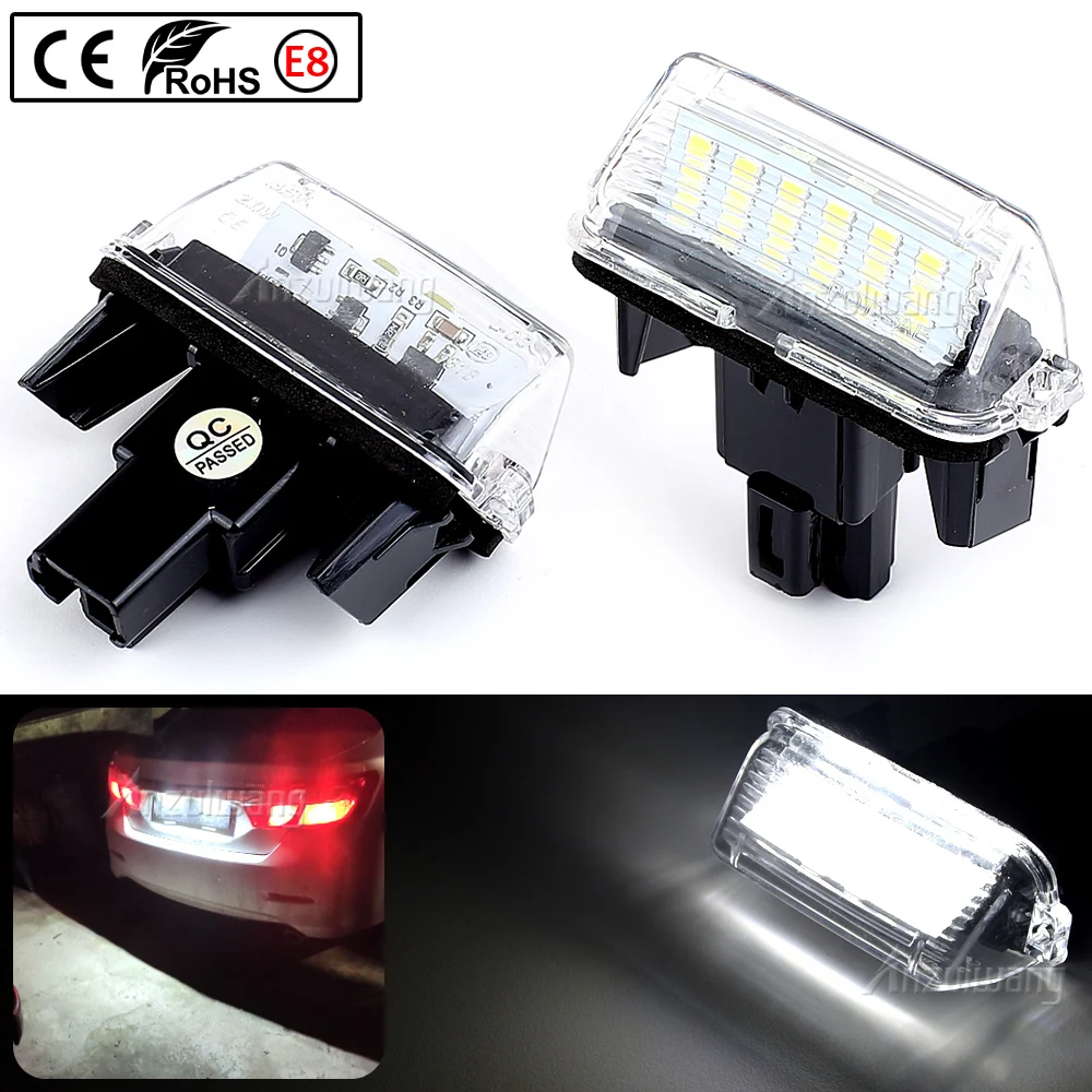 

2Pcs LED License Number Plate Light Lamps For Toyota Camry Avalon Auris E18 Vios Esquire Avensis Esquire EZ Noah Proace City SAI