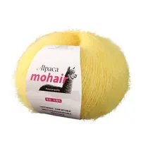 Fil Mohair d'alpaga léger et respirant, 25 grammes de cheveux longs pour pull tricoté à la main, manteau, chapeau et écharpe, tricot au crochet 6