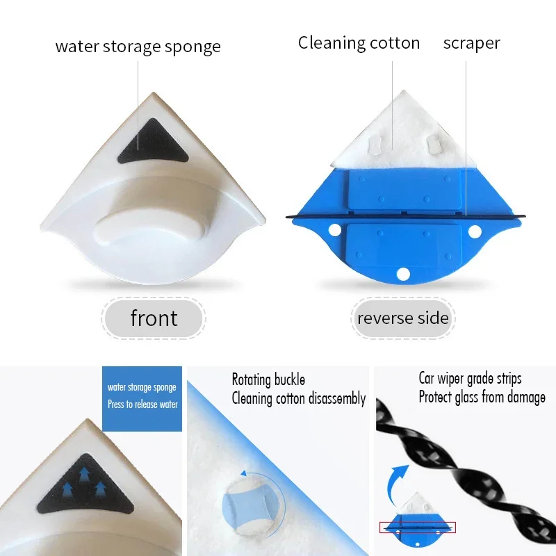 Magnetic Window Cleaner Brush Clean Double-sided Crystals Squeegee Household Cleaning Tool Equipment Tools Accessories Home window cleaning brush,window cleaner