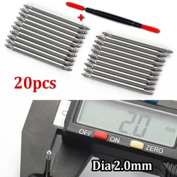 Premium Stainless Steel Spring Bar Set with Tool - Assorted Sizes - 18mm (Dia 2.0mm - 20pcs)