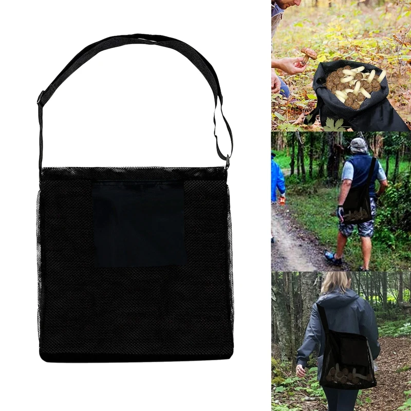 

Воздухопроницаемая корзина для сбора грибов, складной сетчатый мешок для уборки сада, овощей, фруктов