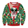 New Christmas Sweaters Green Jumpers 3D Funny Printed Holiday Party Xmas Sweatshirt for Party Birthday Xmas Sweatshirt 5