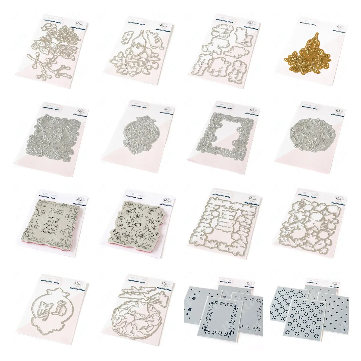 

Metal Cutting Dies Scrapbooking Decoration Stencil Embossing Template DIY Garden Tapestry Clear Stamps and Hot Foil Handcraft