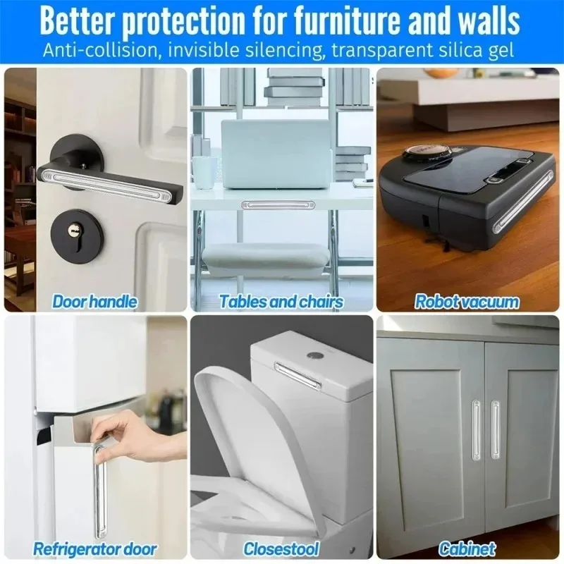 1 Sheet self adhesive Buffer Pads Silicone Door Stopper Cabinet Bumpers Wall Protector Furniture Refrigerator Anti-crash Pad