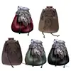 Vintage Medieval Waist Pack Waist PU Leather Medieval Embossed Belt Drop Shipping 1