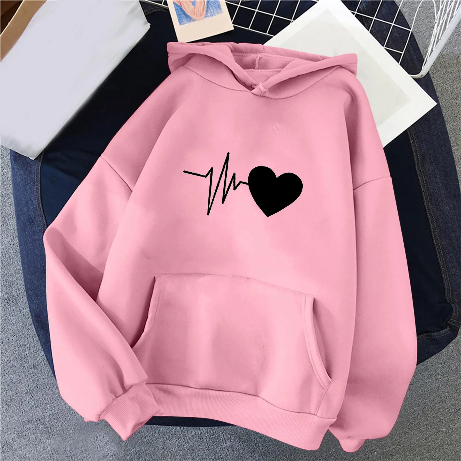 

Womens V Neck Zipper Sweater Womens Autumn And Winter Leisure And Comfortable Versatile Love Zipper Sweatshirt Jacket Women