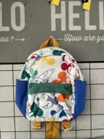 New Style Children's Bag Girls Boys Disney Brand Mickey Mouse Backpack Black Nylon Zipper Two Shoulders WaterProof Schoolbag 6