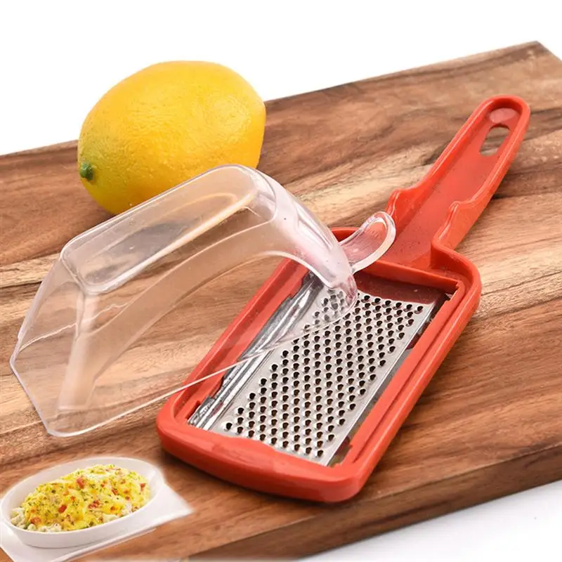 Stainless Steel Cheese Grater With Container Lemon Cheese Cheese Lemon Ginger Garlic Chocolate Vegetables Fruits Kitchen Tools