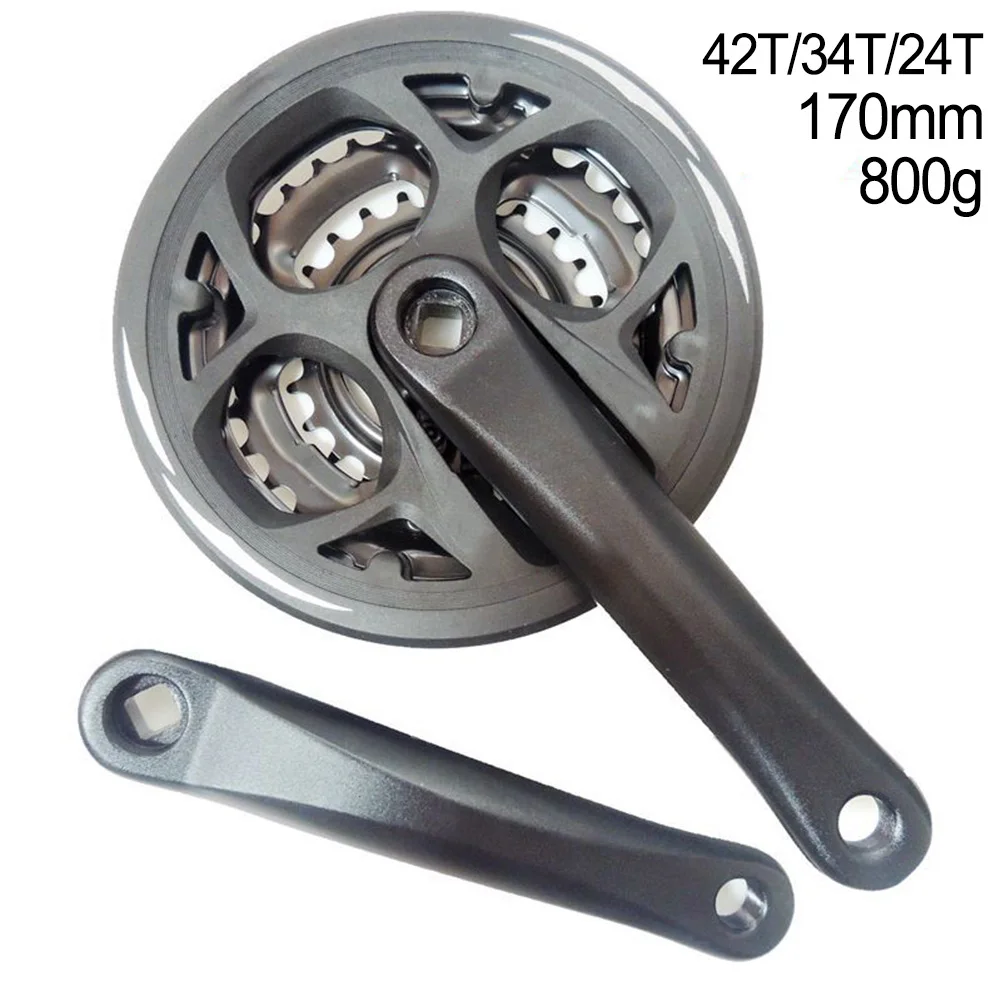 

7-9speed велосипед MTB гибридный велосипед 42-34-24T тройной кривошипный комплект цепи для горного велосипеда переключатели передач 170 мм алюминиевый квадратный кривошипник