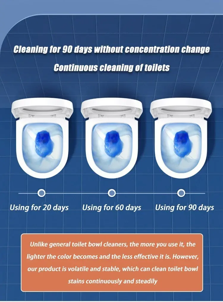 Blue Bubble Toilet Automatic Cleaner with Long Lasting Fragrance and Deodorizing Function Household Bathroom Bowl Deodorizer