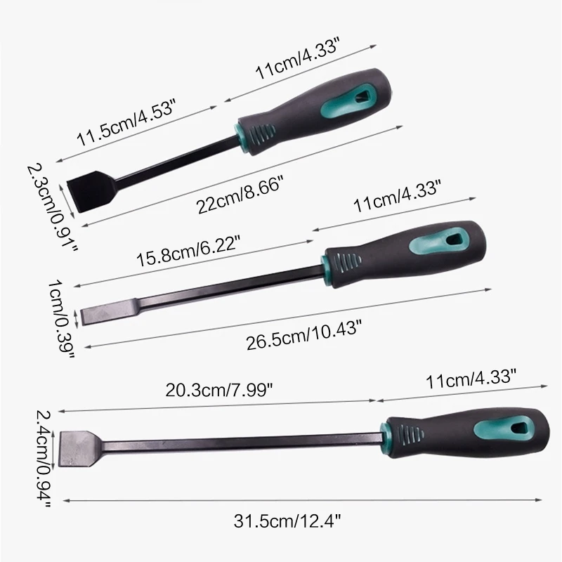 3Pcs Car Universal Gasket Scraper Car Engine Cylinder Shovel Cleaning Tools Cylinder Cleaning Repair Tools car repair pry bar cylinder head porting tools
