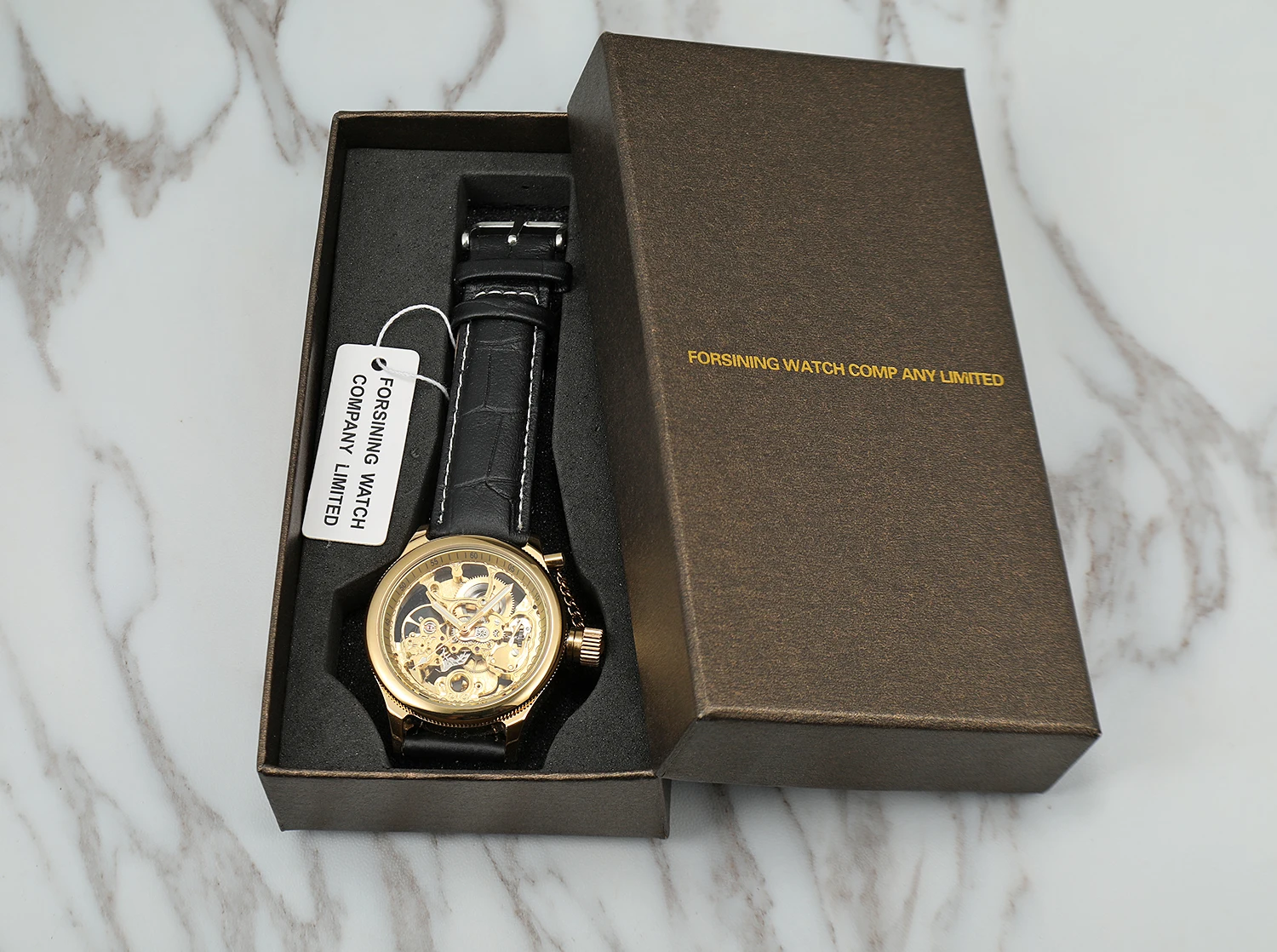 FORSINING Chain Crown Designer Luxury Man Business Watch Gold Steel Skeleton Mechanical Automatic Movement Clock Waterproof Male_voghion.com