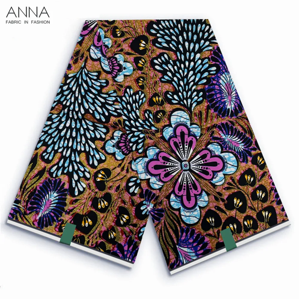 Grand Super 100% Cotton African Wax Fabric High Quality Ankara Wax Print Fabric 6yards Women Fabric For Sewing VLS96