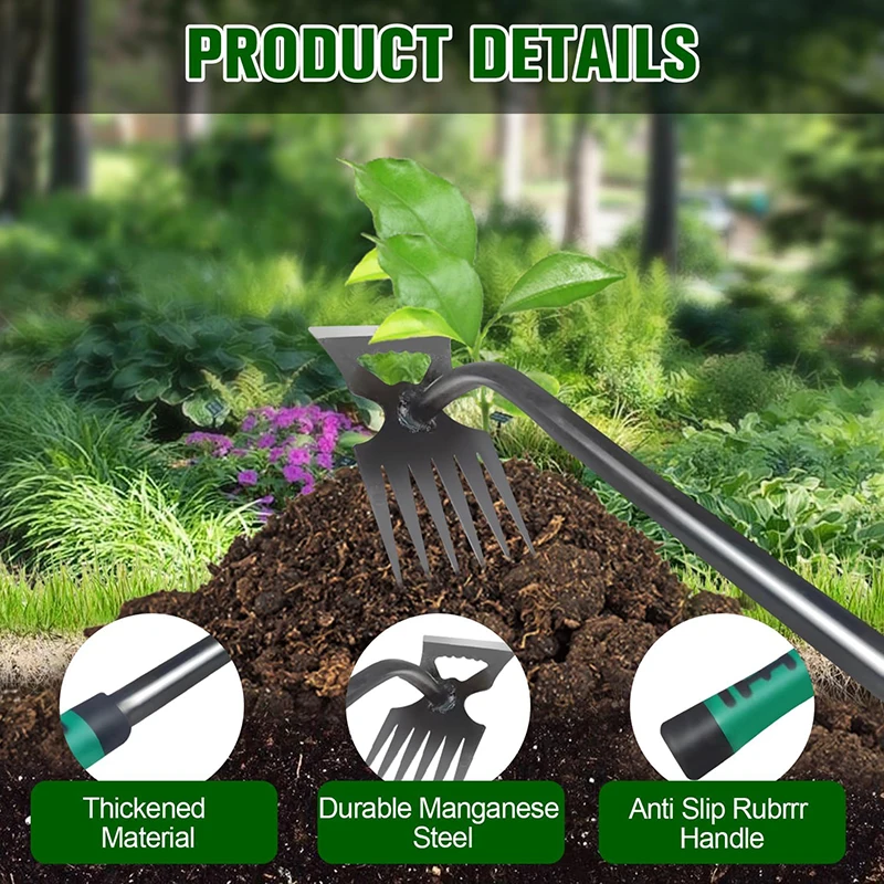 Garden Weeder Puller Tool 5 6 11 Teeth Upgrade Weeding Artifact Uprooting Tool Manganese Steel Hand Weeder Tool For Yard Far 3