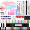 Phoenixy Gel Nail Polish With Lamp Kit 10/20 PCS Gel Polish Red White Pink Colors Gel Varnishes Semi Permanent Complete Nail Set 1