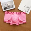 Men's cotton underwear low waist letter tide comfortable sweat-absorbent boxer shorts 4