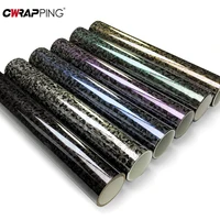 PET Forged Carbon Wrap Self-adhesive Car Wrap Vinyl Auto Tuning Waterproof Motorcycle Stickers Custom Fit Car Film Accessories