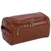 Leather Men Business Portable Toiletry Bag Hanging Toiletry Women Travel Large Storage Cosmetic Bag Waterproof Wash Pouch 6