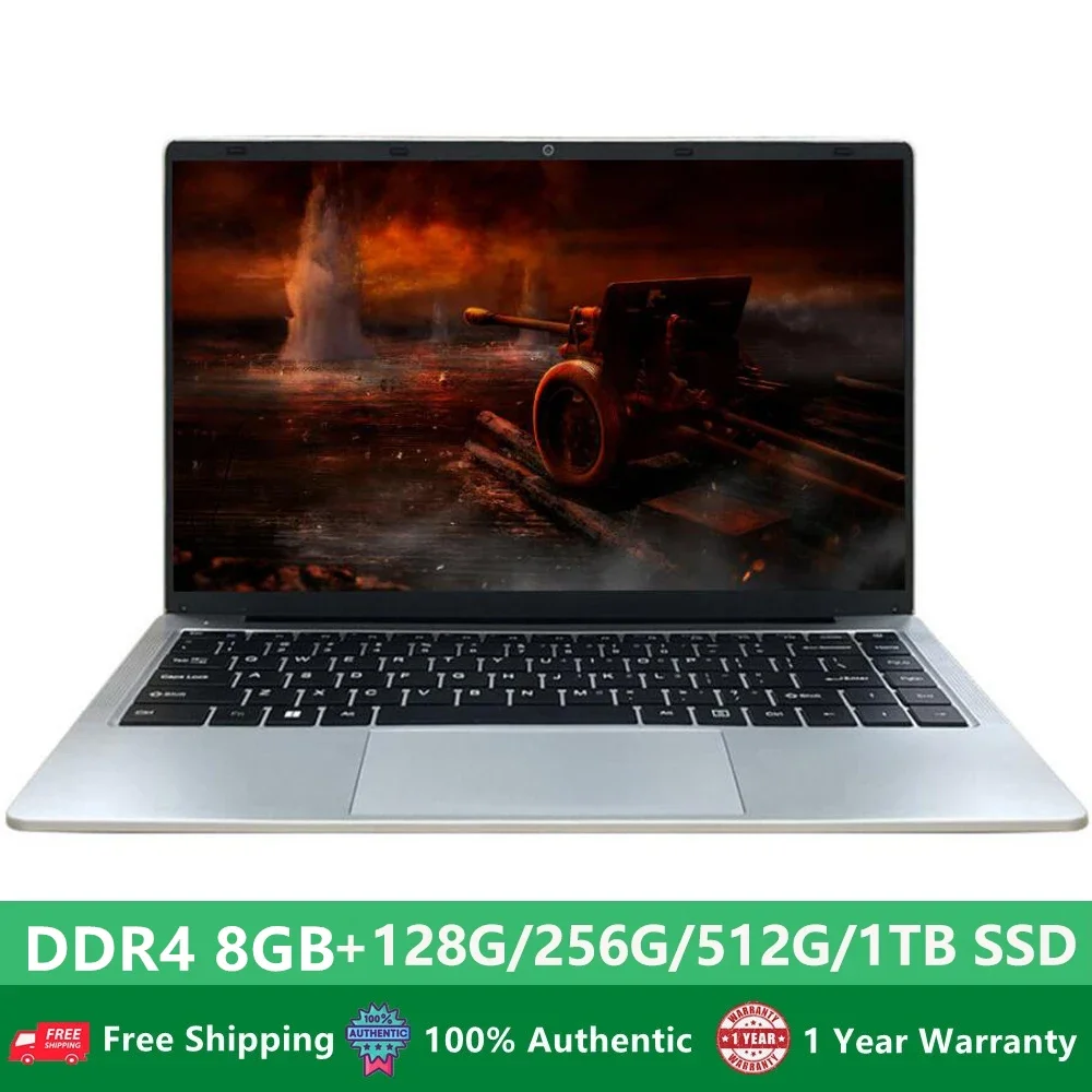 Notebook Laptop N4000 14.1 Inch 128GB 256GB SSD Windows 10 Pro Inte Laptop Intel Portable Laptos Student Notebook Dual core Laptop