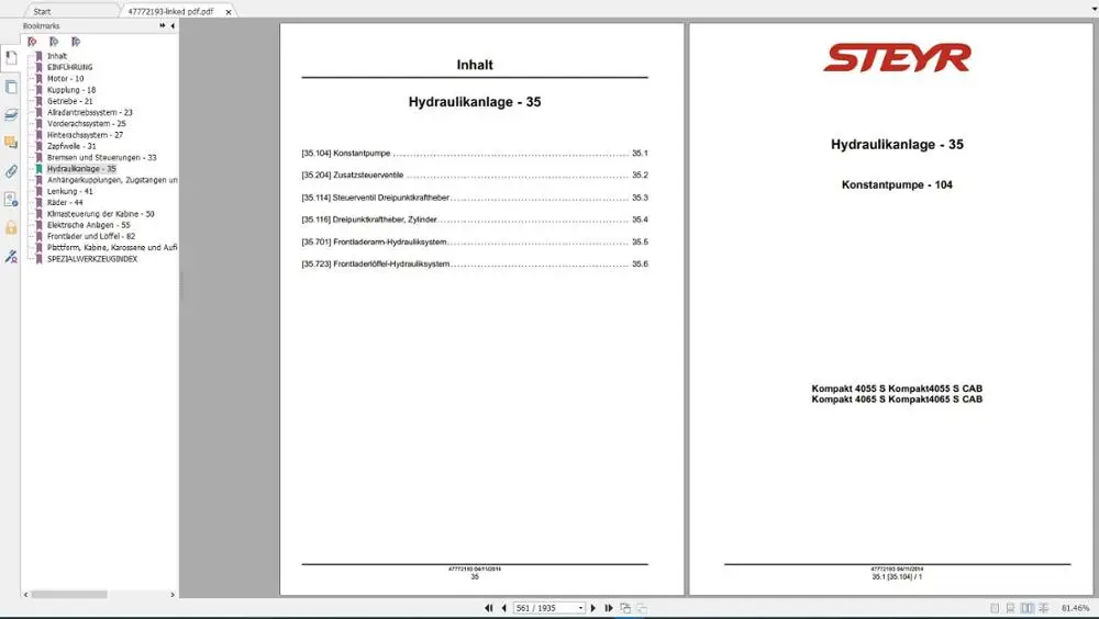 

Steyr Agricultural Tractor German Tractor Service Manual 2020 PDF DVD