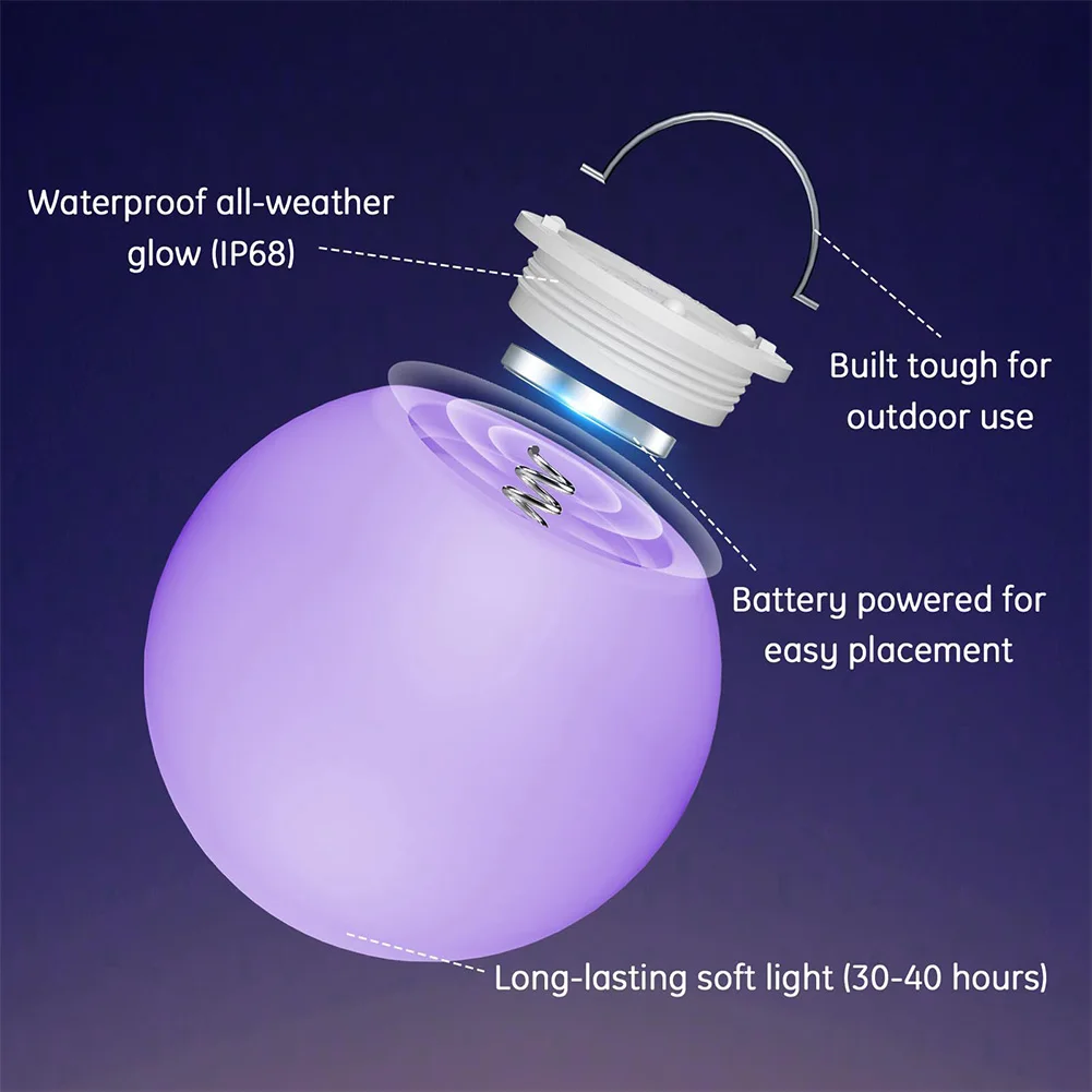 Swimming Pool Luminous Ball LED Glowing Ball Night Light IP68 Waterproof Floor Street Lawn Lamp Wedding Party Holiday Home Decor