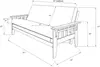 Tucson Full Size Futon Frame, Rustic Walnut 3