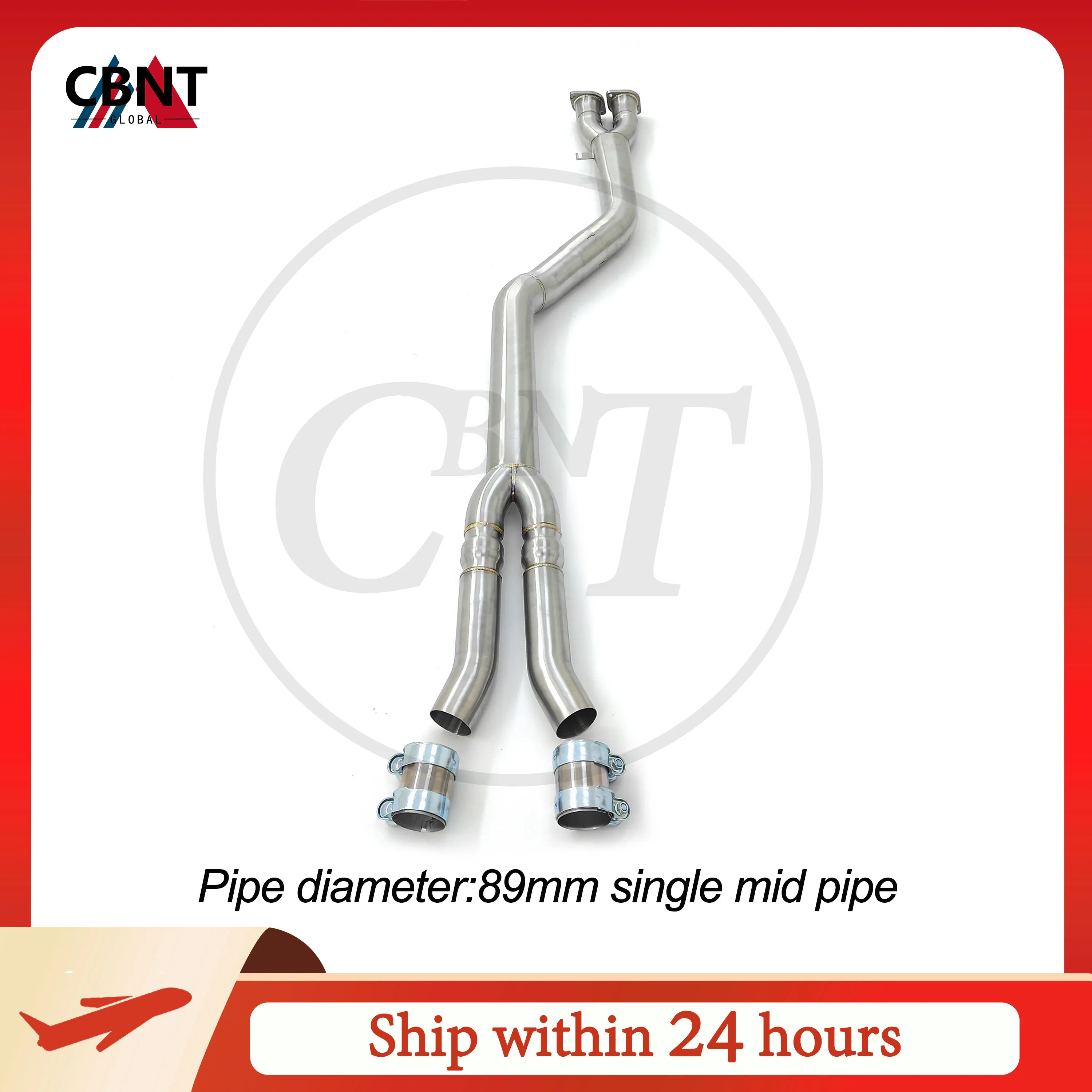 CBNT Exhaust-pipe System for BMW X3M F97 X4M F98 3.0T Midpipe 89mm/3.5inches SS304 Stainless Steel High Performance Middle Pipe