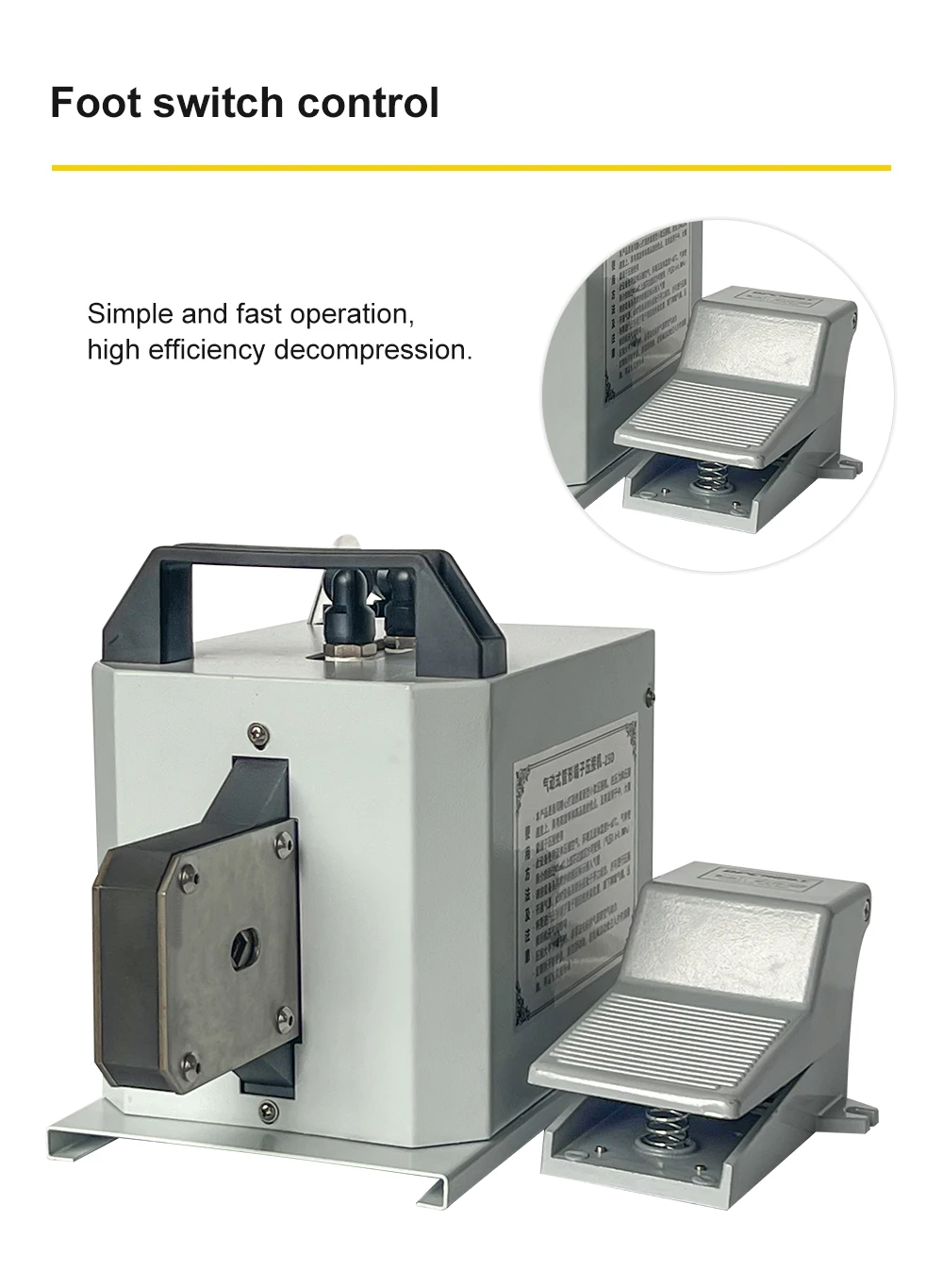0.8-25mm² Pneumatic Tube Terminal Crimping Machine Insulated Terminal Cold Crimping Clamp Quadrilateral Crimping Machine