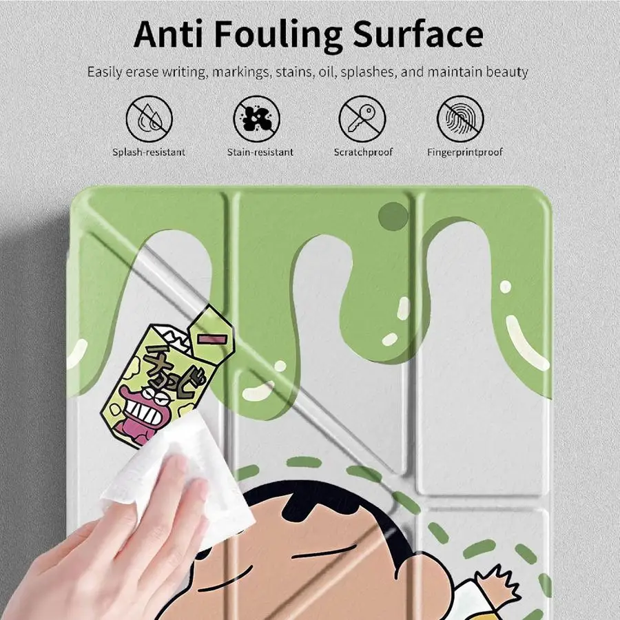 Cute Shin-Chan Tablet Case with Pen Slot Cover