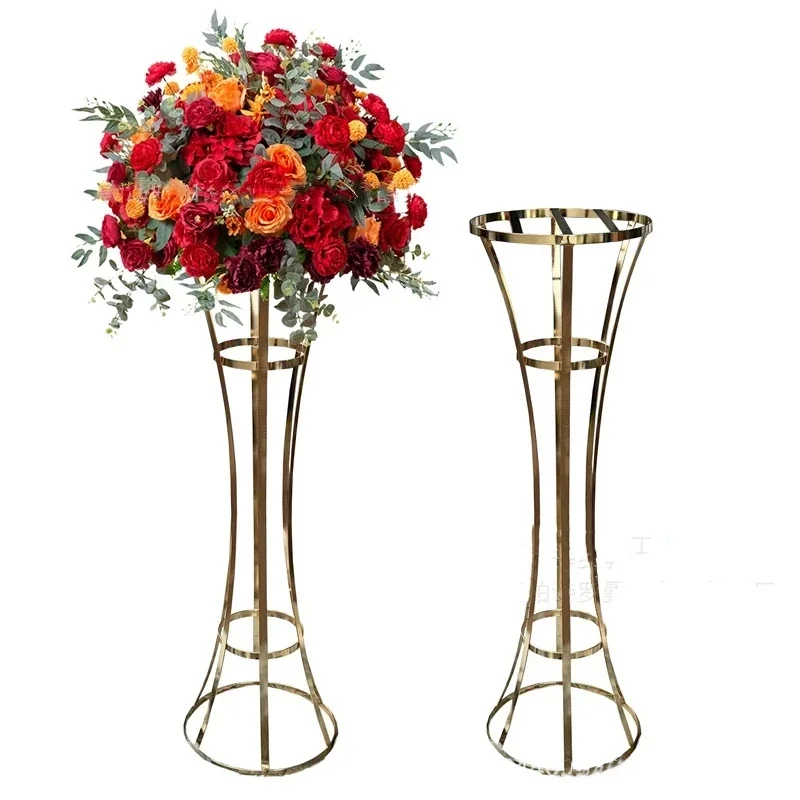 

Gold Flower Rack Modern 39 Inches Wedding Table Centerpiece Event Road Lead Party Flowers Stand Home Hotel Decoration