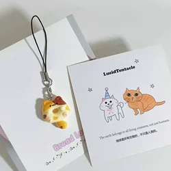 Adorable Heart - Shaped Cat Charm - Cartoon - Style Keychain & Accessory (C)