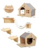 Cat Wall Climbing House Shelf Bed Wall Mounted Tree Tower Hiding House Villa Castle for Indoor Cats Accessories Sleeping 3