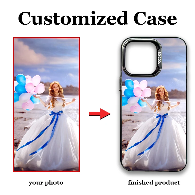 Maßgeschneiderte personalisierte einzigartige Foto-Handyhülle für iPhone 16 15 Plus 14 13 12 11 Pro Max X XS XR 7 8 16e stoßfeste Softcover