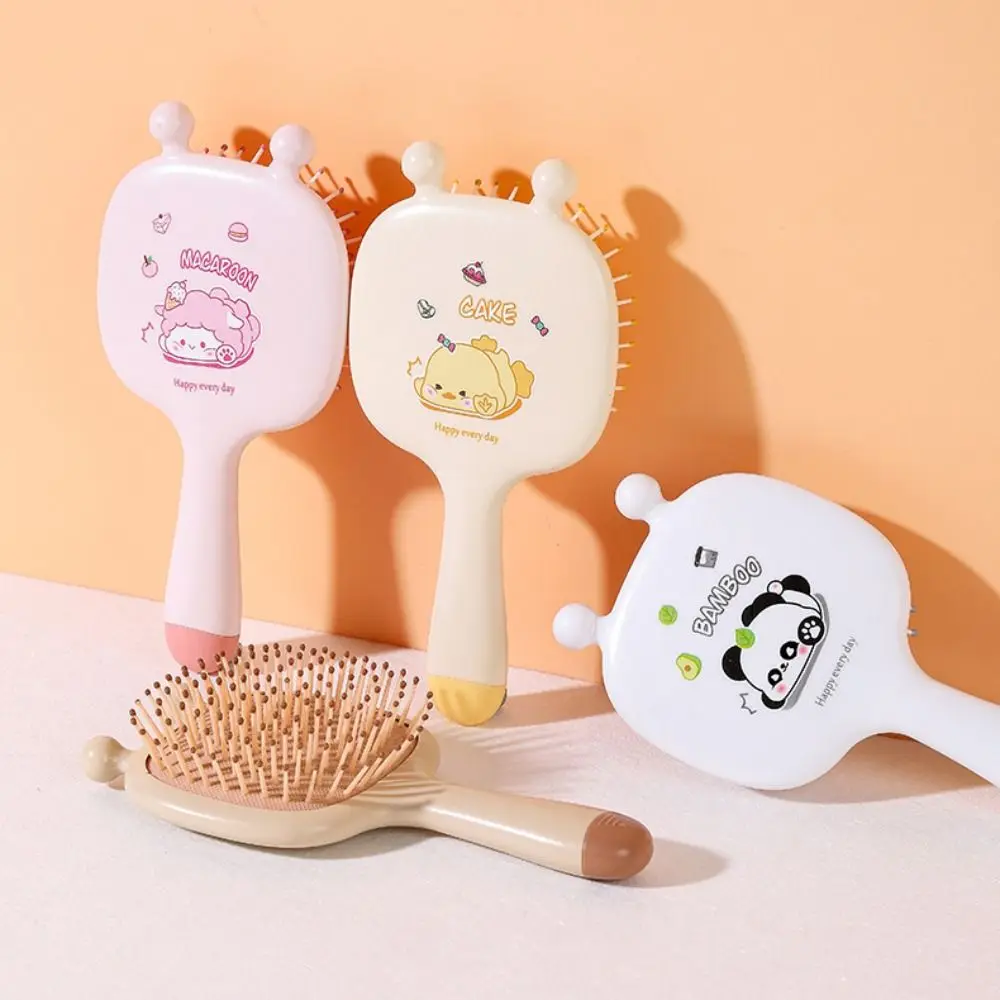 

Cartoon Air Bag Hairbrush Bear Panda Rabbit Letter Print Massage Hair Combs Head Massage Anti-Static Portable Travel Hair Brush