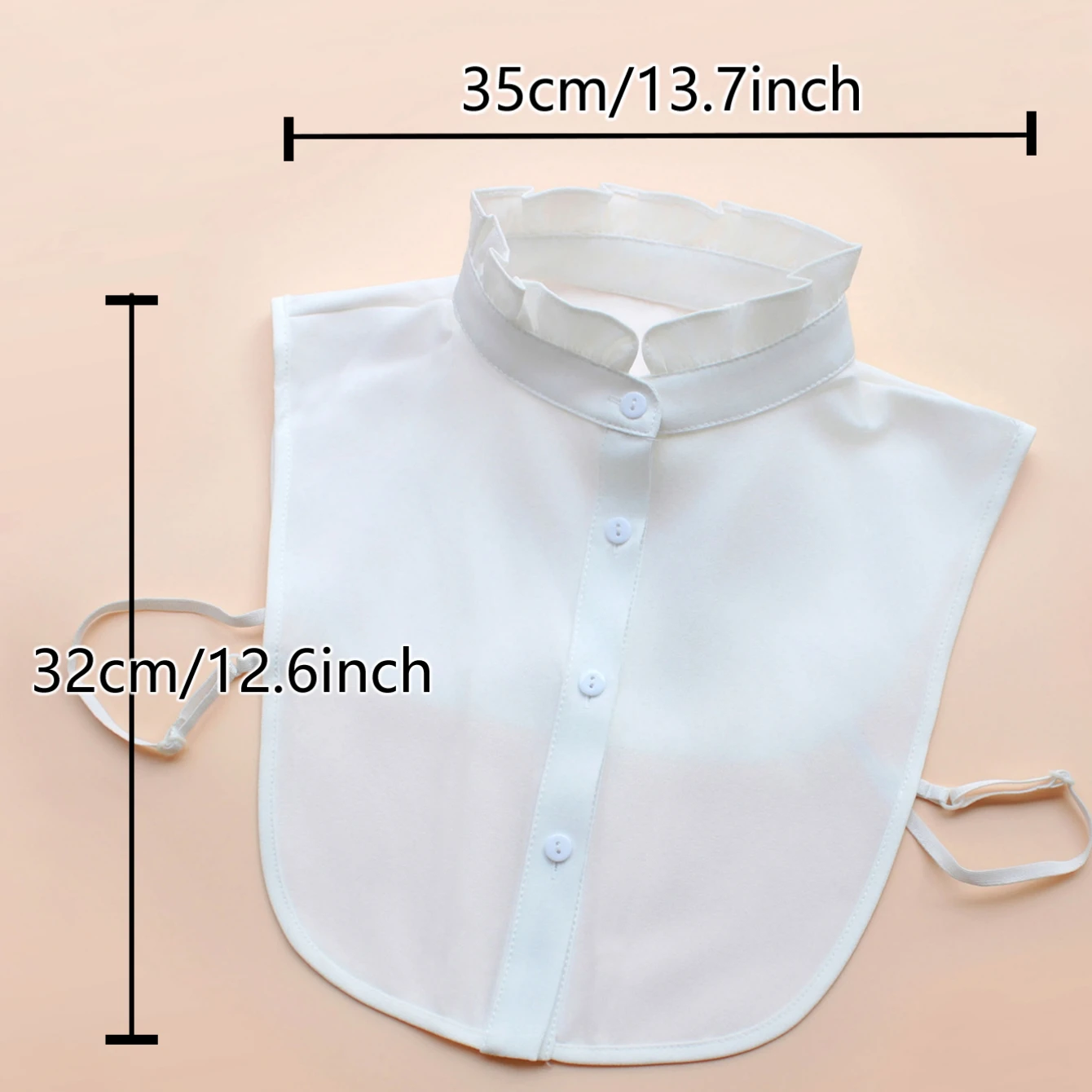 Stand-up collar ruffled false collar Adjustable Simple Design fake collar