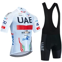 UAE Cycling Jersey Set 2024 Man's Team Short Sleeve Cycling Clothing MTB Bike Uniform Maillot Ropa Ciclismo Summer Bicycle Wear 2