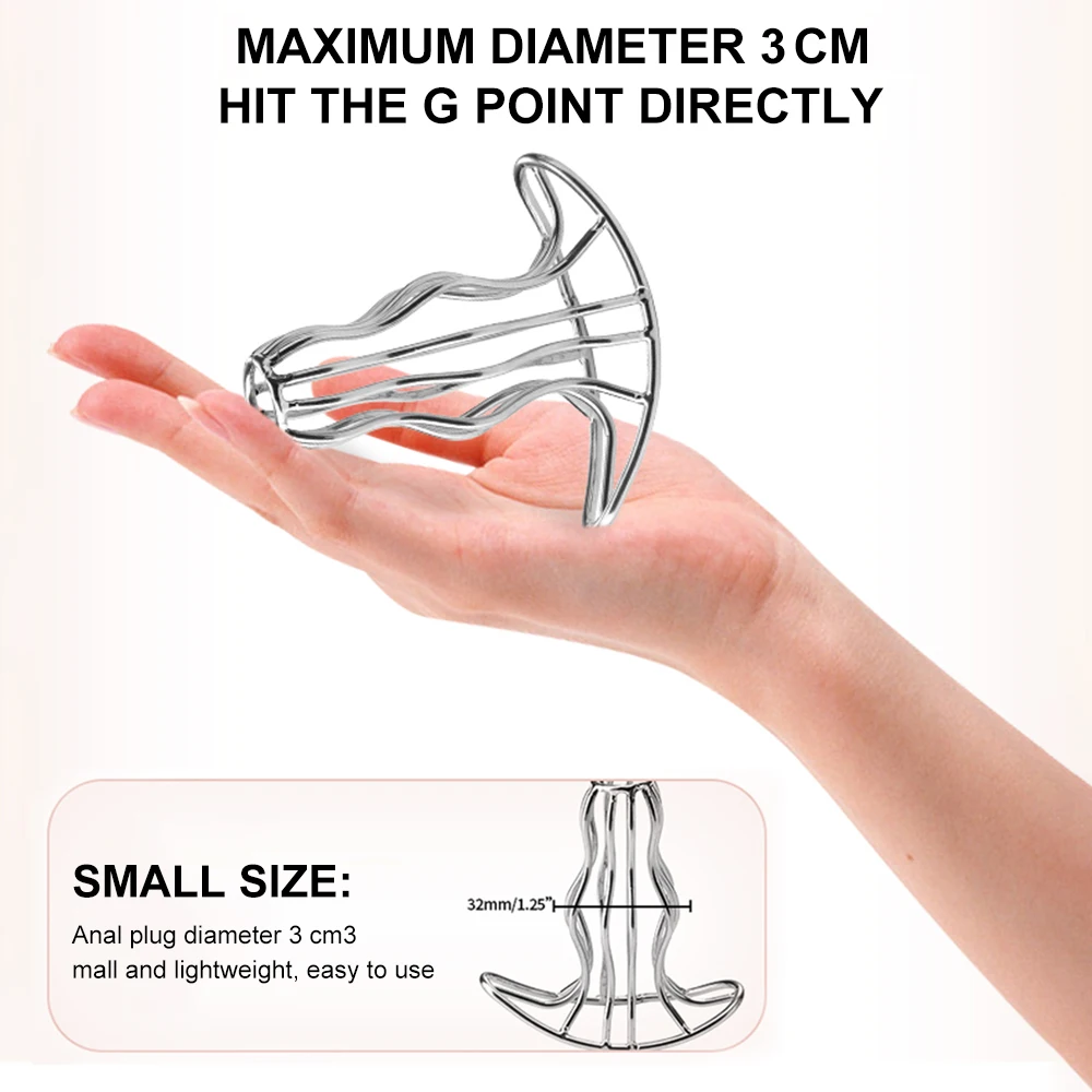 Hollowed-out Metal Anal Plug For Prostate Massage And Training_voghion.com