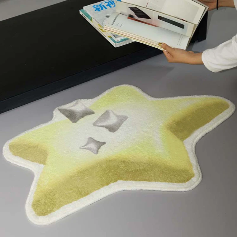 Carpet for Bedroom Cute Cartoon Stars Creativity Fluffy Rug Home Decoration Modern Minimalism Livig Room Cloakroom Mat ковер 러그