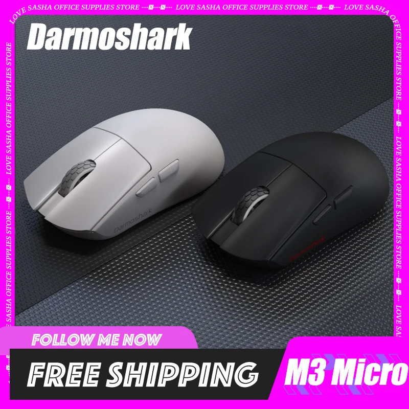 

Darmoshark M3 Micro Mouse 8k 3395 Sensor Three-Mode Wireless Gaming Custom Long Endurance Mouse For Desktop Computer Accessories