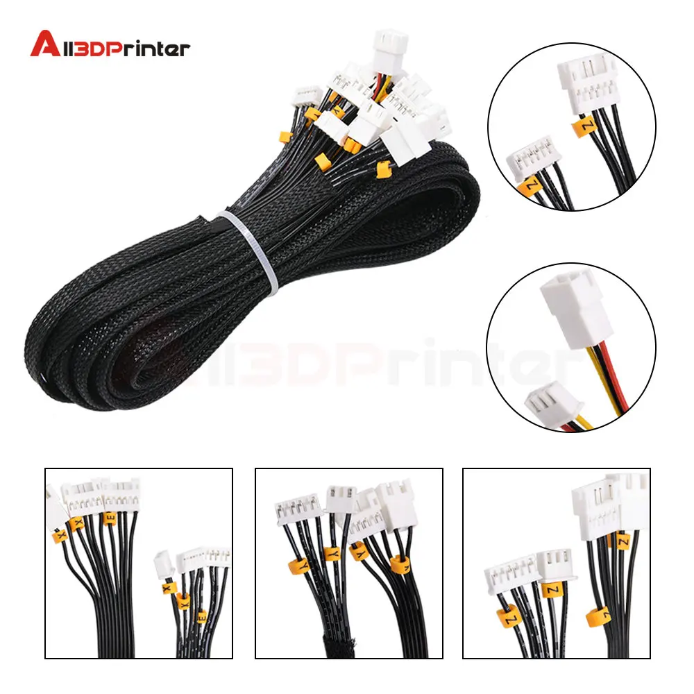 

1M 3D printer parts CR-10 Extension Cable Kit extension cable X/Y/Z/E Axis Cable male to female For Ender-3 CR-10 series cable