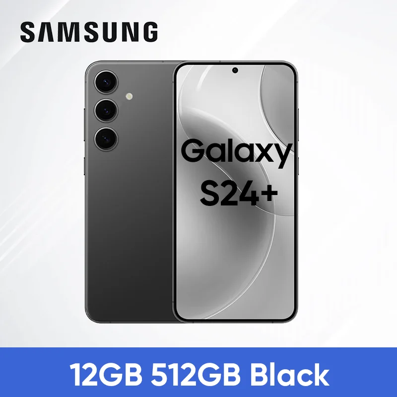 Teléfono inteligente Samsung S24+ 5G original nuevo con Snapdragon 8 Gen 3, pantalla AMOLED dinámica QHD+ de 6,7", 120 Hz, batería de 2X 4900 mAh, carga de 45 W, NFC